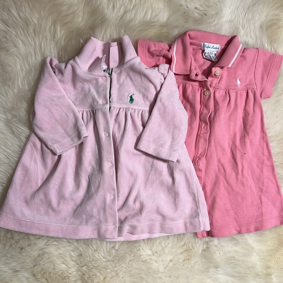 Set of Two Ralph Lauren Baby Girl Pink Dresses, size: 6 months - Picture 1 of 8